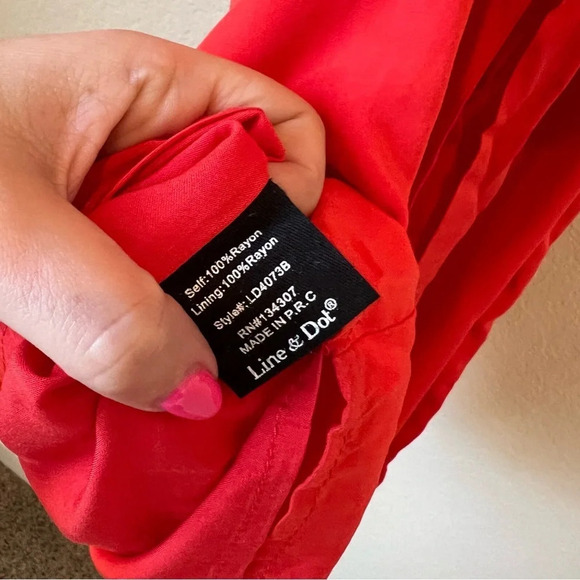 NWT Line and Dot Ruffle Tie back dress - Picture 2 of 5